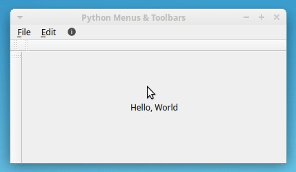 PyQt Menu Bar With Icons