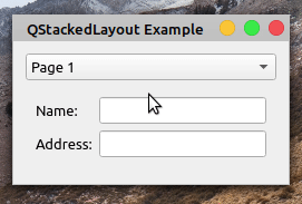 QStackedLayout Example