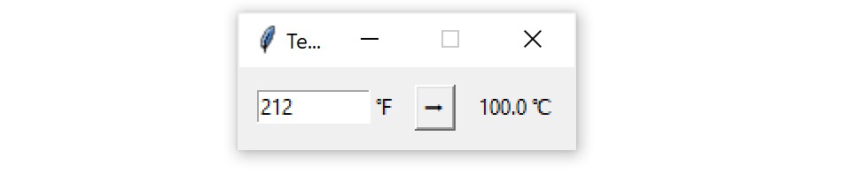 A temperature conversion application built with Tkinter