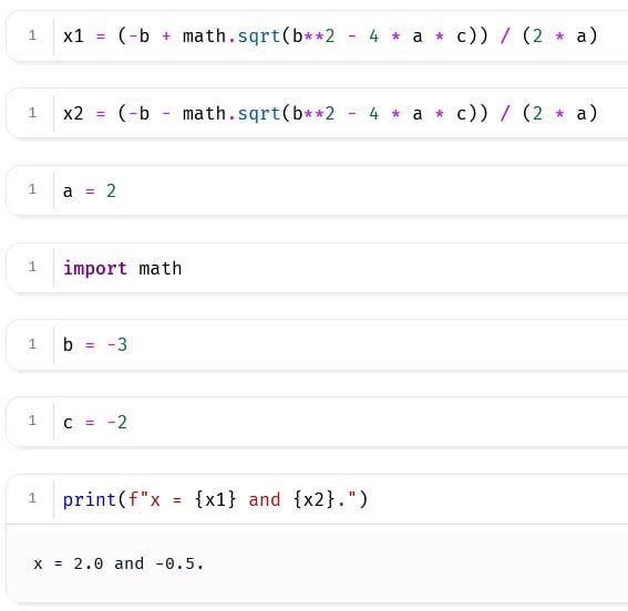 screenshot showing the additional cells