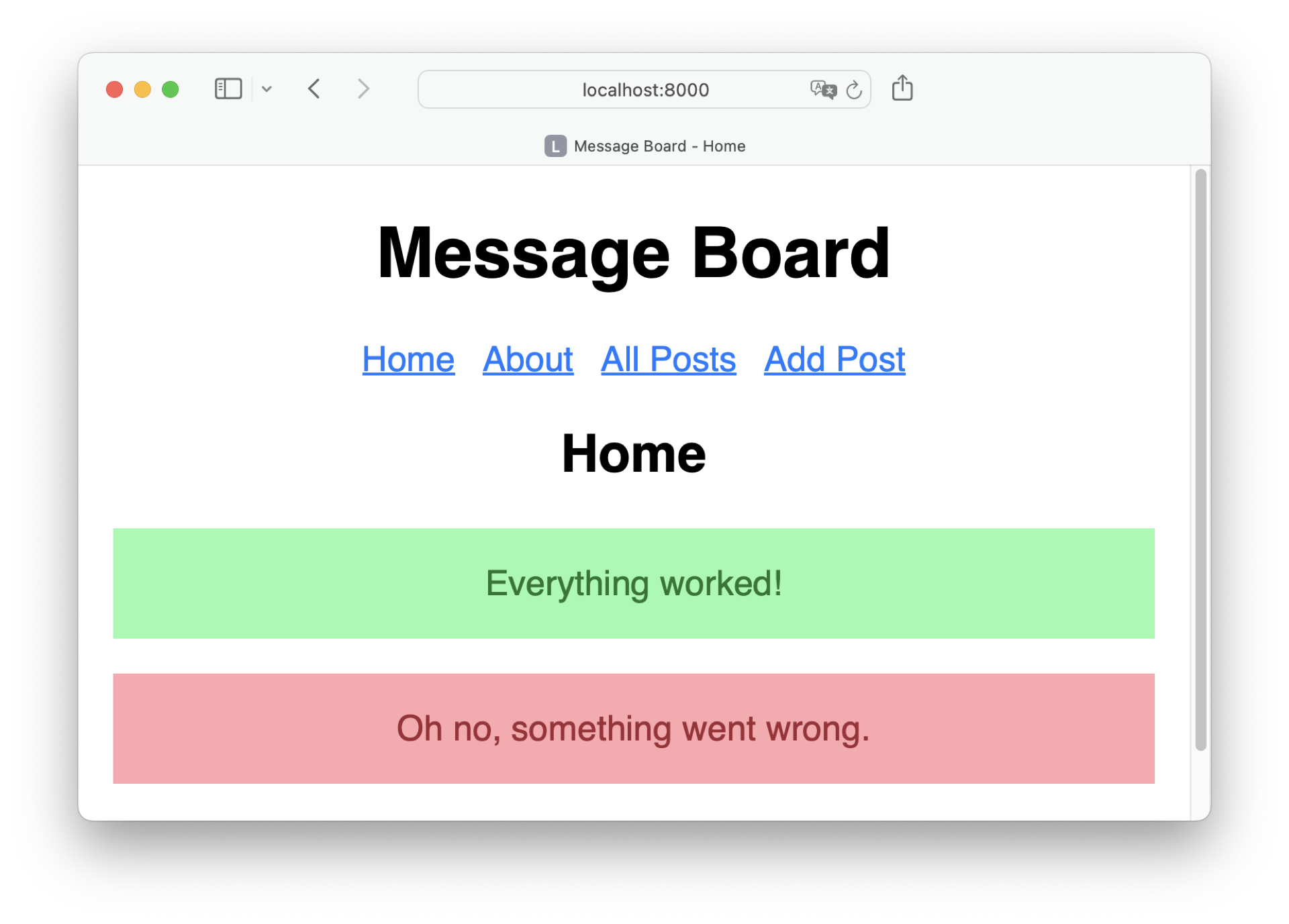 Overview of the styled notification messages