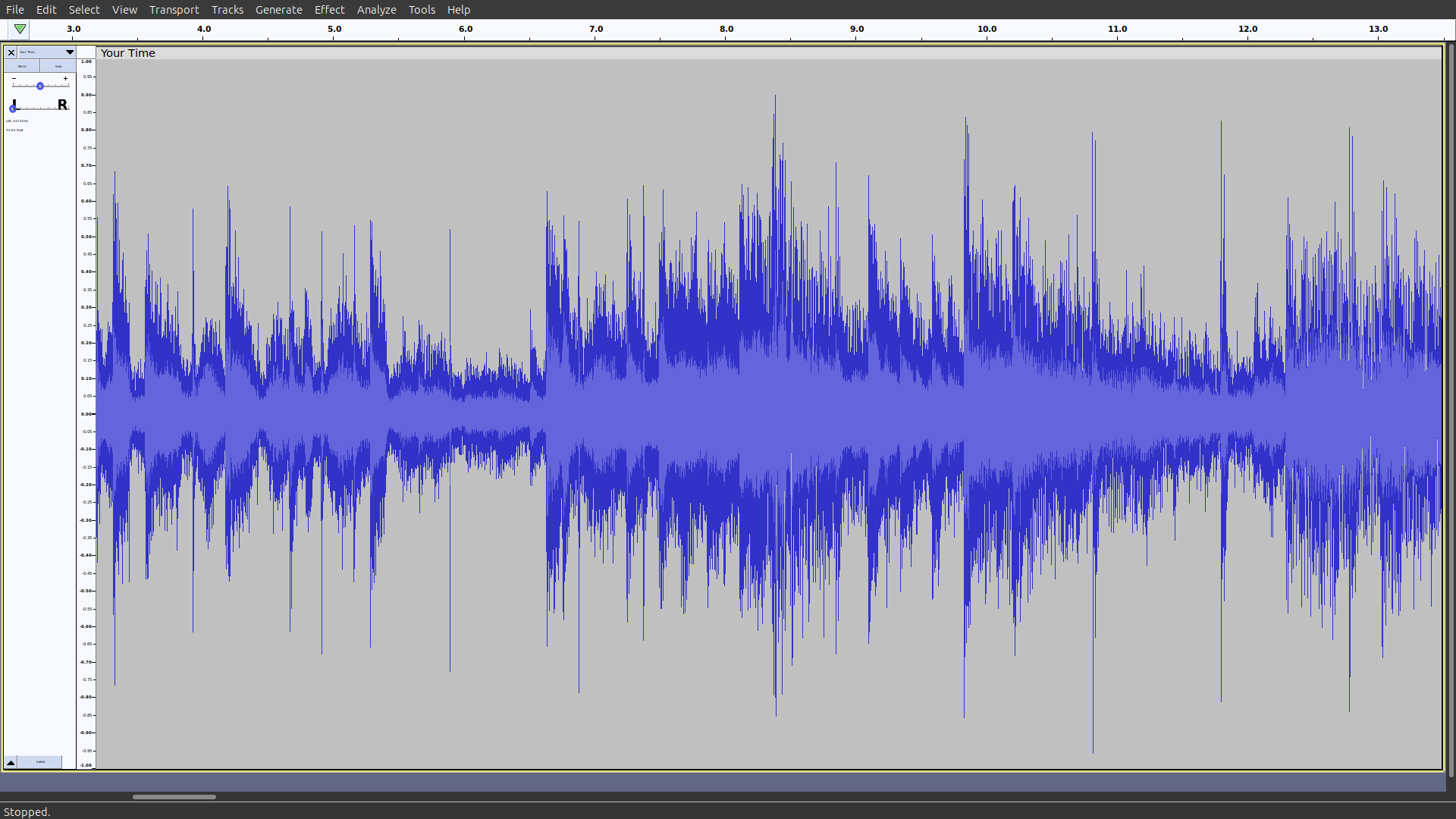 Waveform in Audacity