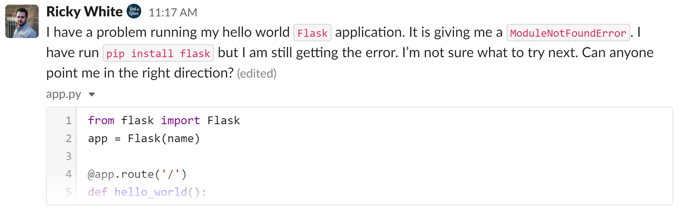 Code Snippets in Slack