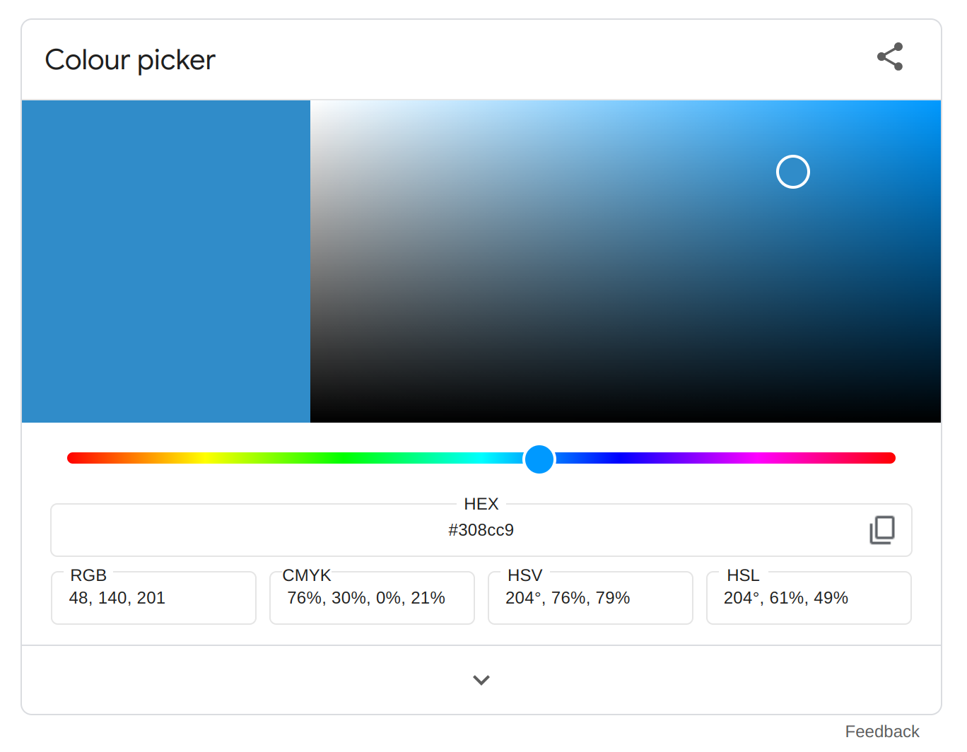 Google's Color Picker Tool