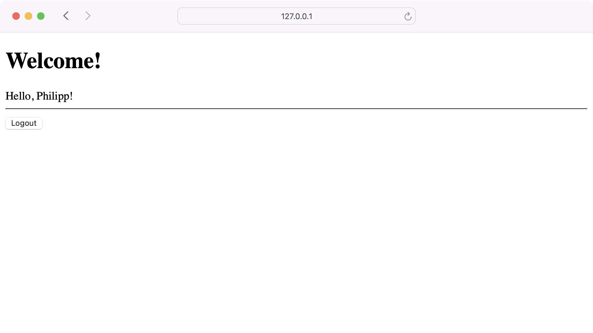 Django dashboard with logout button