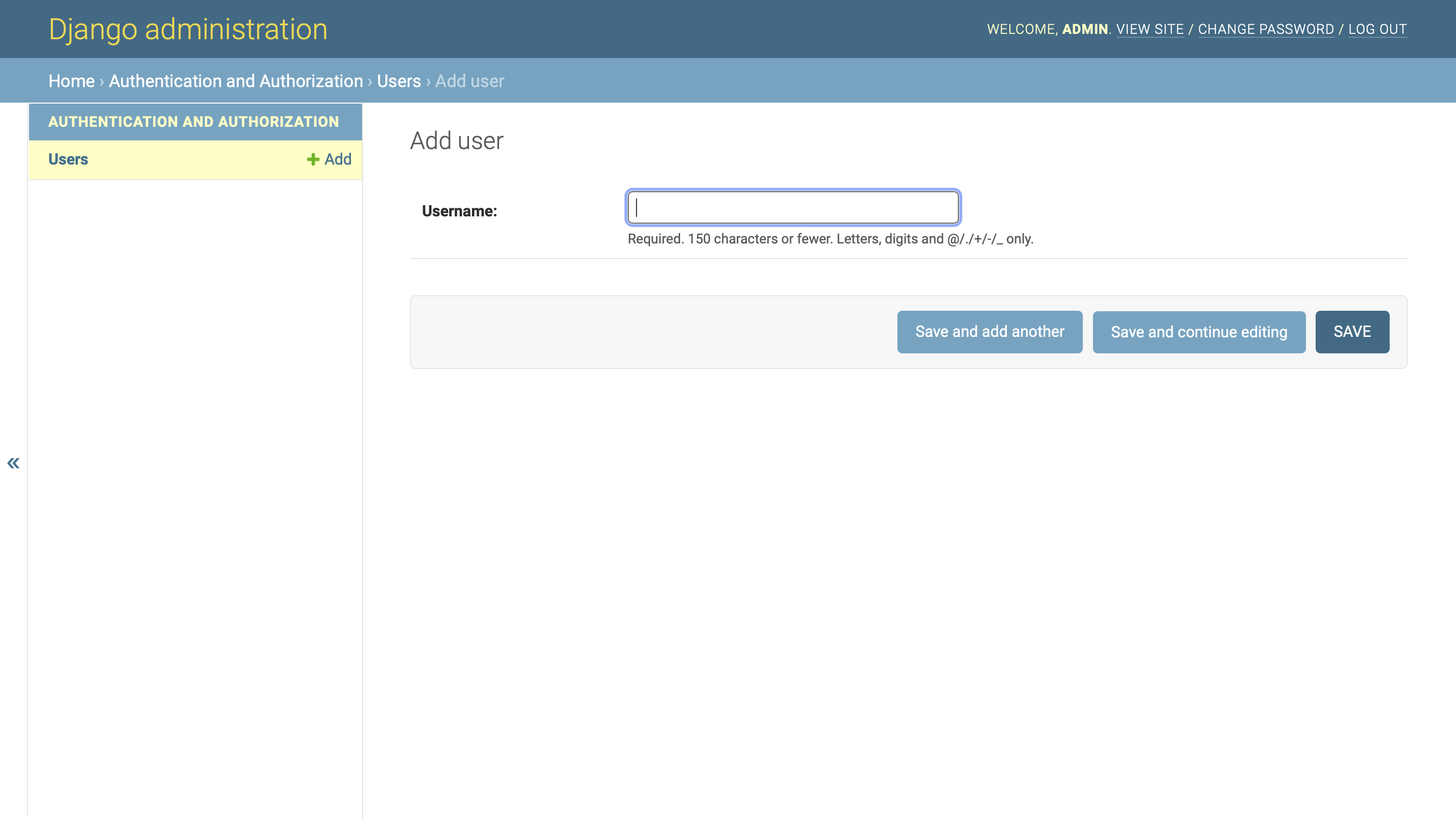 Reduced user creation form in the Django Admin interface
