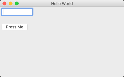 Hello World in wxPython with widgets
