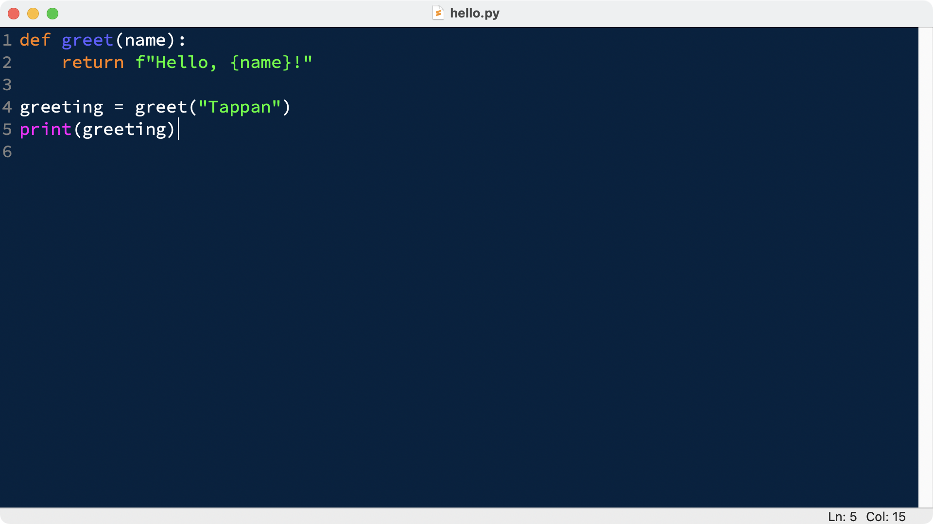 IDLE window with line numbers