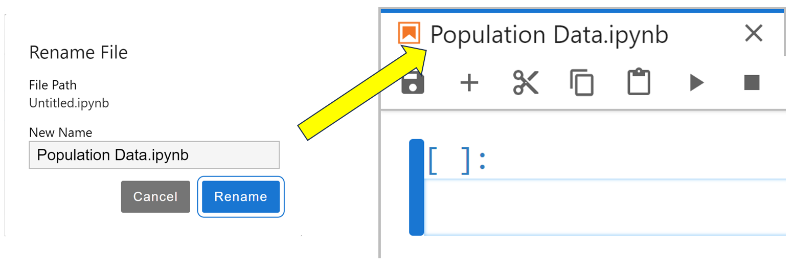 change a notebook name