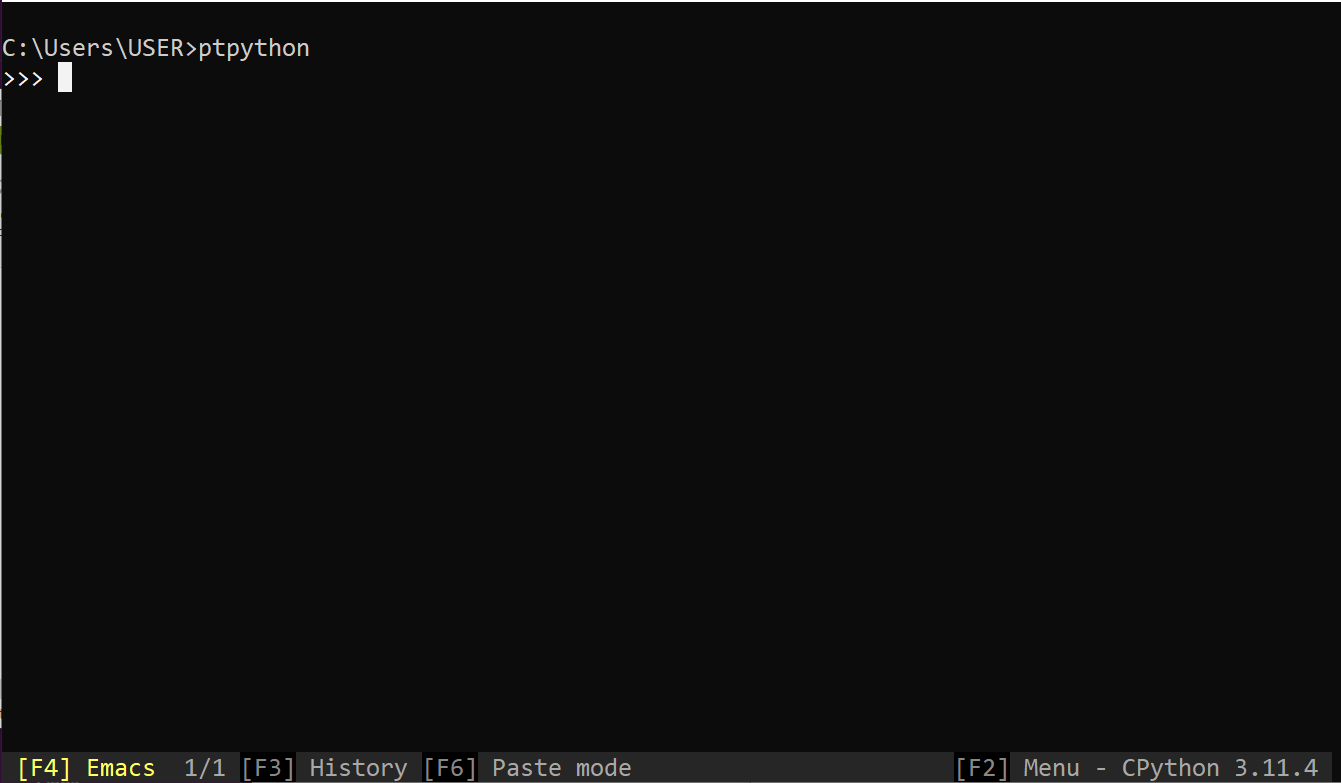 Image of ptpython Shell
