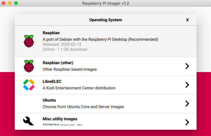 Raspberry Pi Imager Choose OS