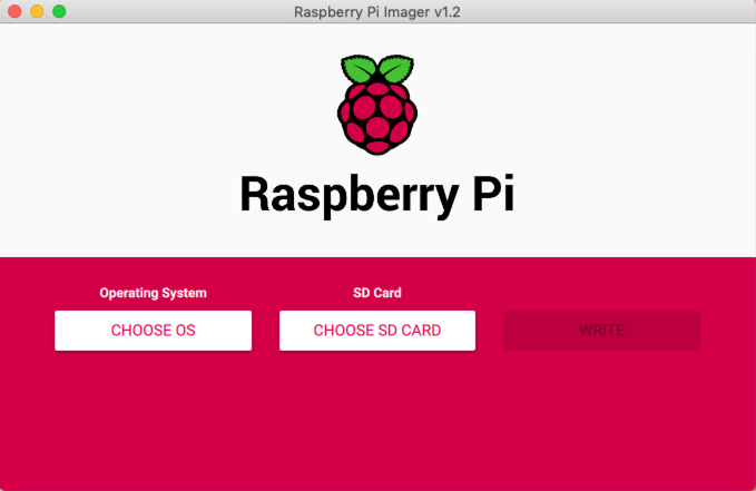 Raspberry Pi Imager Initial State