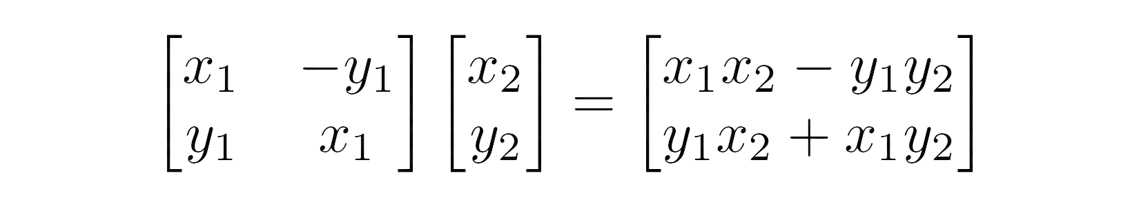 Multiplying Complex Numbers as Matrices