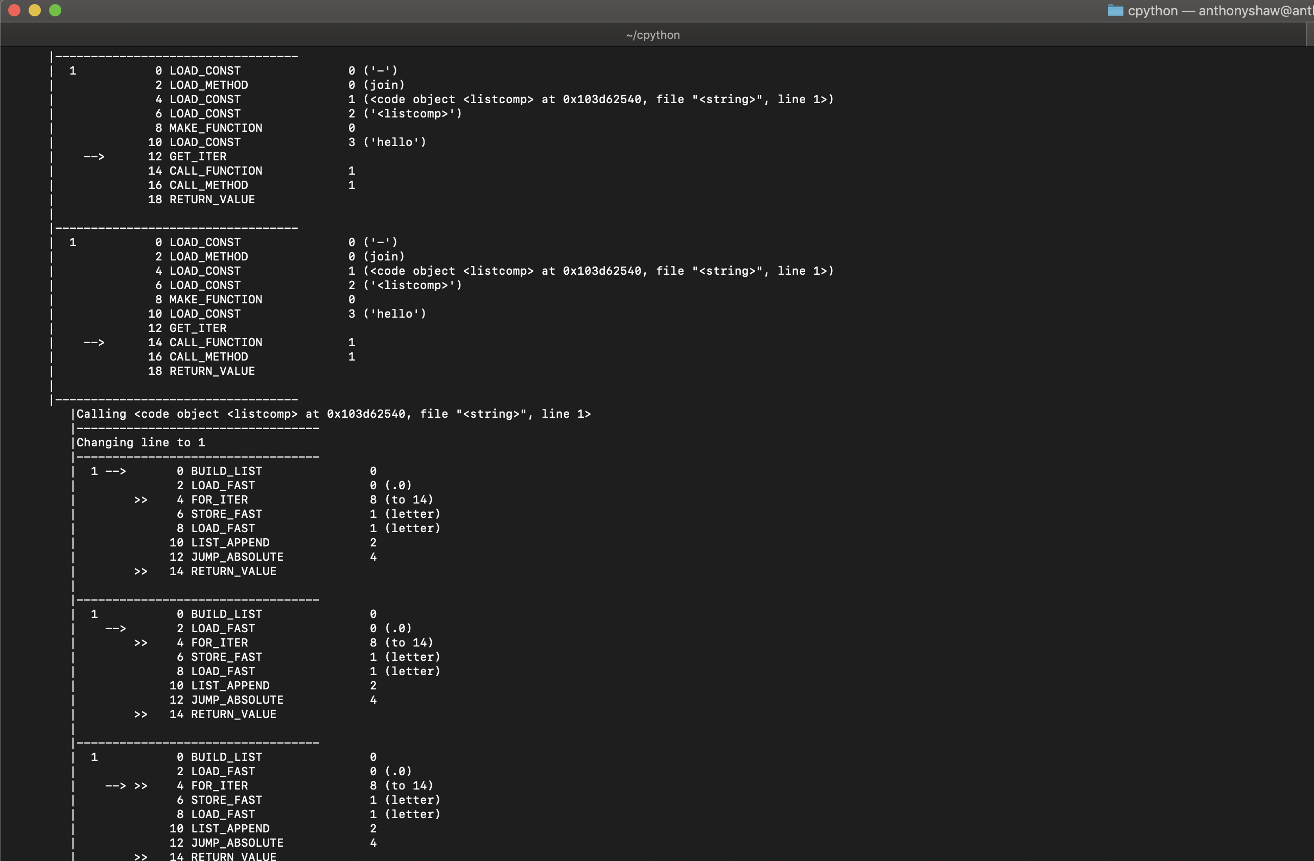 Evaluating frame with tracing
