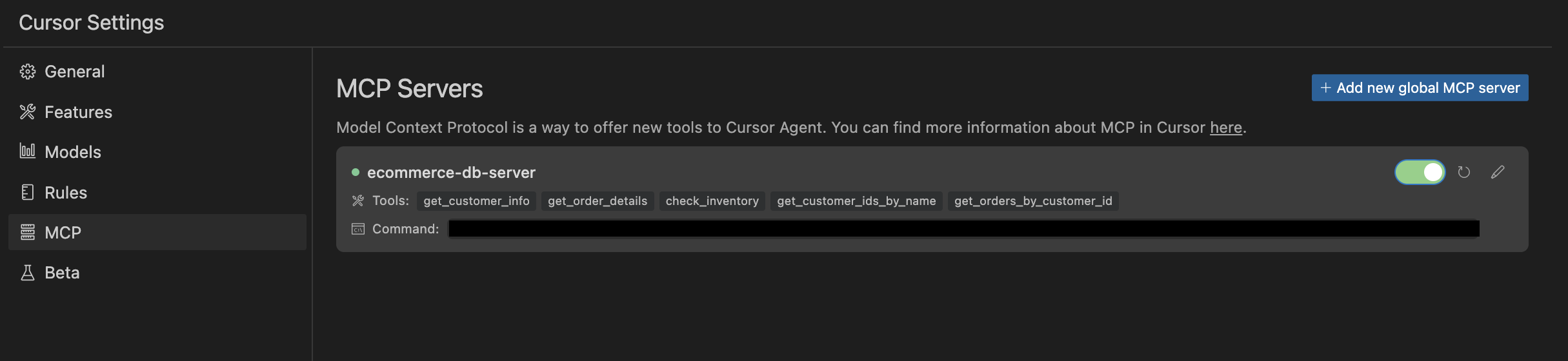 MCP Server Recognized
