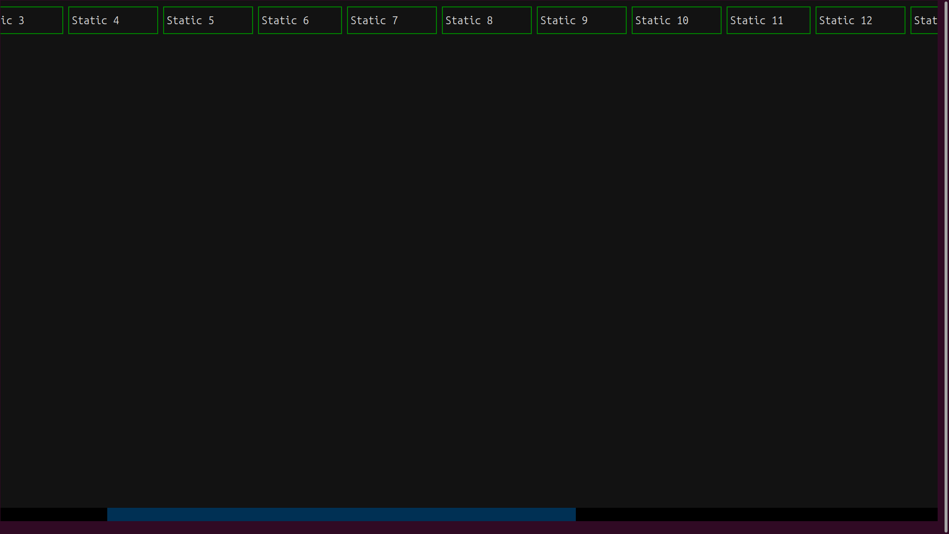 Textual UI with Horizontal scrolling layout of Static widgets
